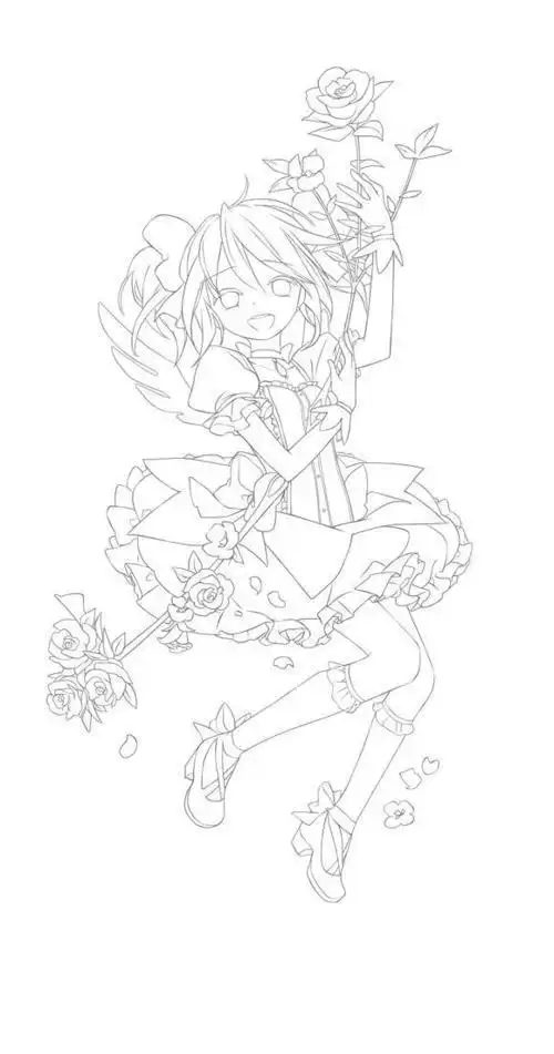 动漫人物简笔画全身手绘