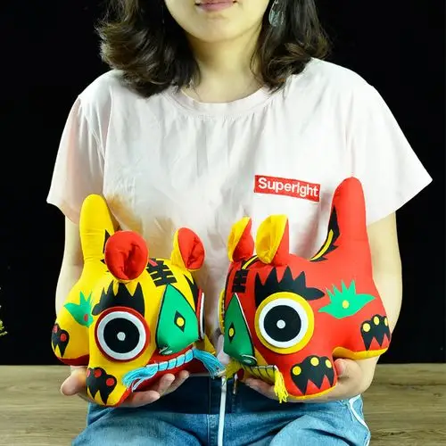 布老虎玩偶公仔摆件平安虎传统手工老虎玩具民间布老虎