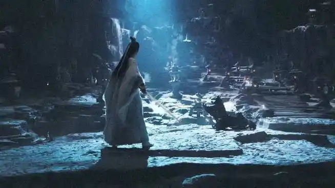 肖战时影执剑背影