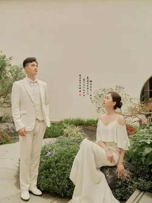 霞浦婚纱摄影园林工笔画婚纱照