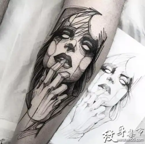 欧美纹身欧美纹身手稿欧美纹身手稿图案