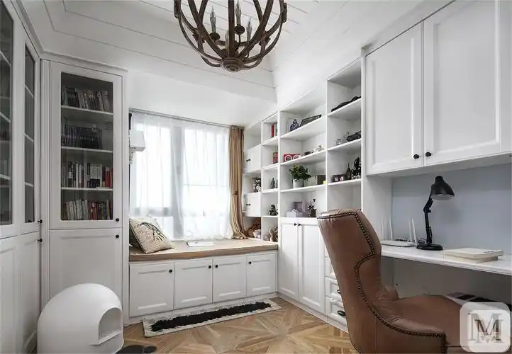 新古典书房吊顶装修效果图