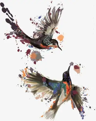 关键词 : 水墨,手绘,墨点,翅膀,飞翔,彩色