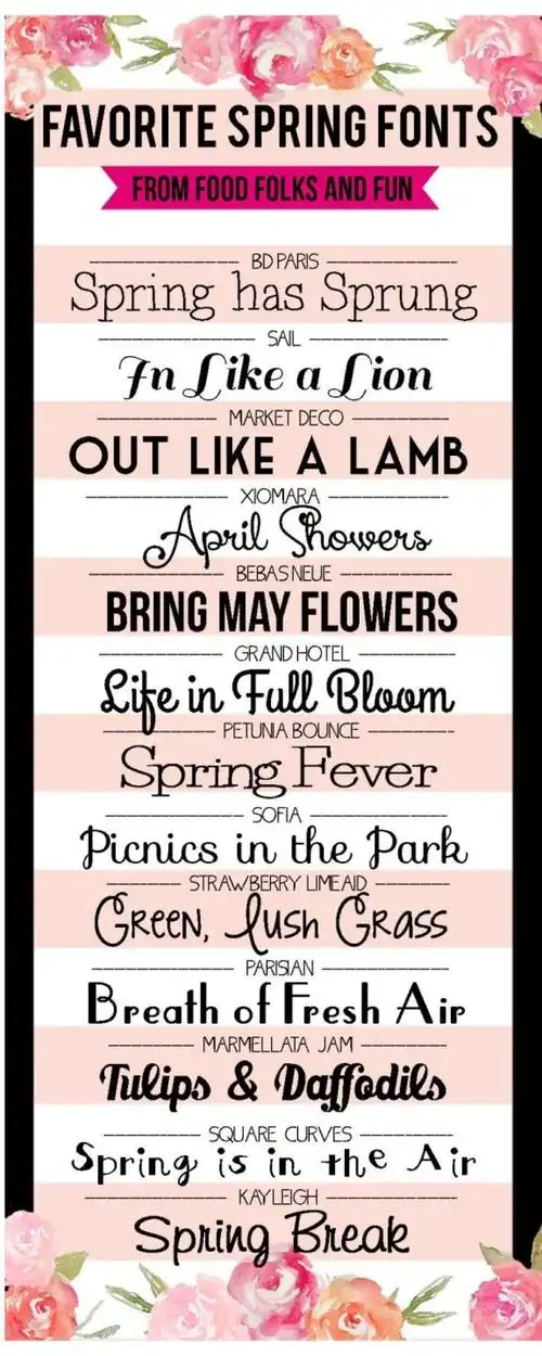 手账 英文字体 关于春天