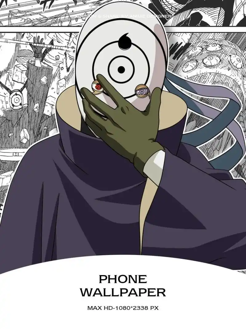 手机全面屏高清壁纸 火影忍者-带土【白面具】 尺寸:1080*2338
