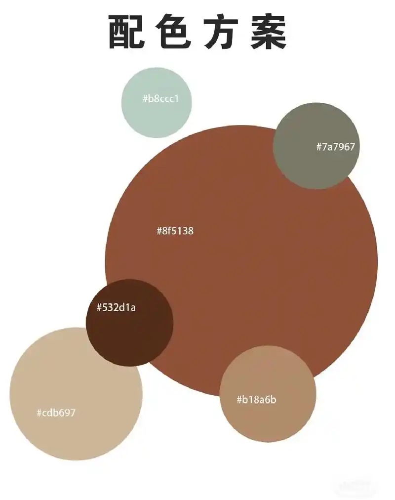 褐色配色方案.#色彩搭配 #家居配色#家装装修  #爱生活爱 - 抖音