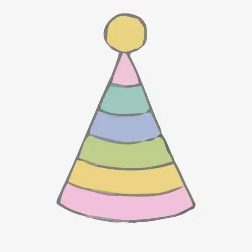 矢量手绘生日帽素材