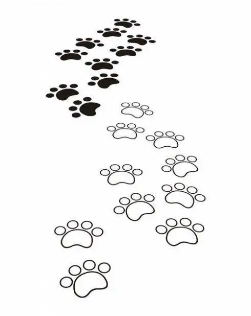 一家三口沙滩脚印简笔画