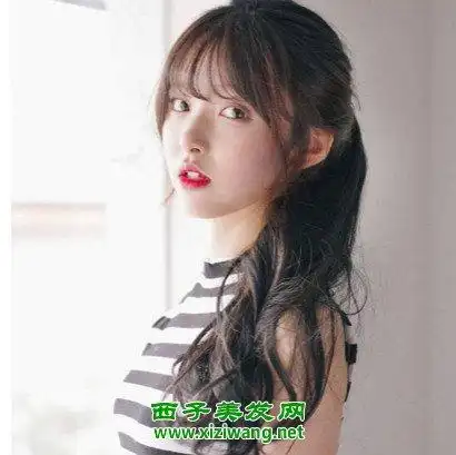 经常扎马尾留什么刘海 五款适合马尾刘海发型(2)_马尾辫发型_西子美发