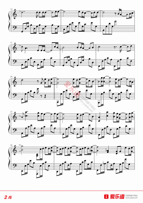 林俊杰《可惜没如果》 钢琴谱