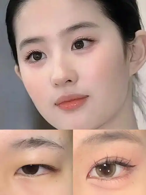 肿眼泡看了就会的刘亦菲伪素颜白开水妆