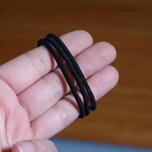 无印良品发圈日本发束发夹橡皮筋发绳头绳美发三色利瑞芬棕色一根装