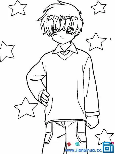 男孩简笔画 男孩简笔画 帅气 简单 全身 简笔画图片大全-蒲城教育文学