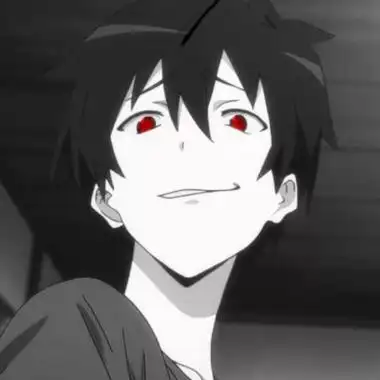 高清黑白色的男生二次元头像黑暗系图片