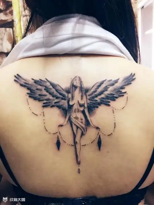 天使_纹身图案手稿图片_fish的纹身作品集