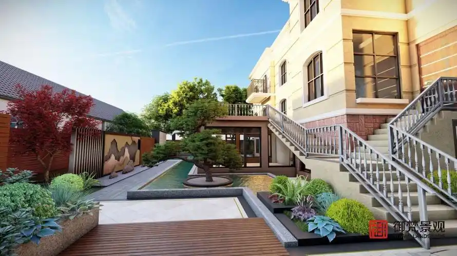 现代中式别墅庭院设计