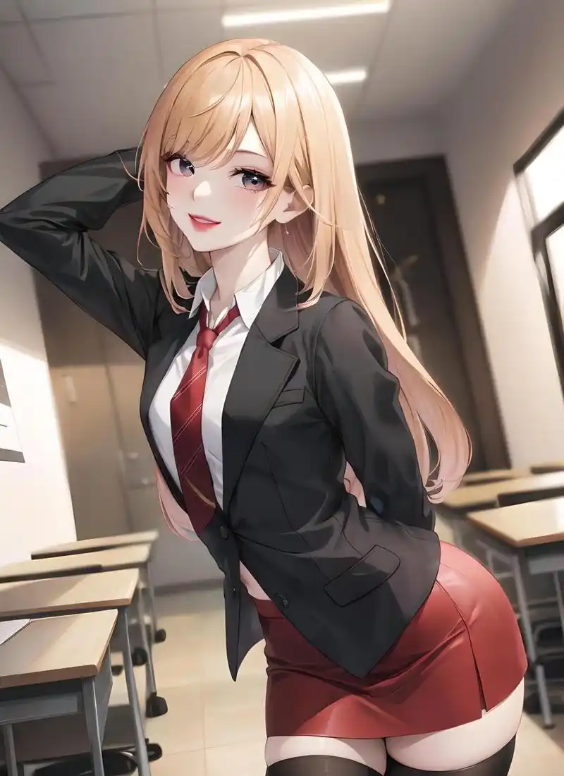 动漫壁纸---二次元黑西装职场丽人 二次元厚涂风下的职场制服御姐,黑