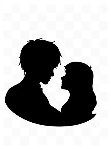 矢量男女 i>头 /i>部剪影 i>图 /i>