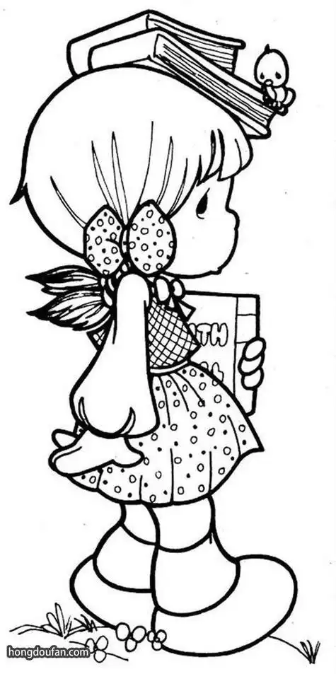 简笔画涂色可爱的人物