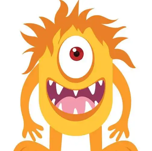 蓝天幼儿园绘画2班《小怪兽》