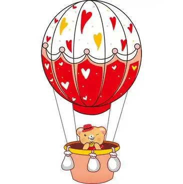 卡通热气球设计素材