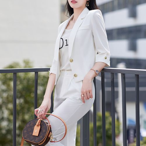 西装套装女春秋职业装气质女神范白领通勤职场上班族休闲西服外套
