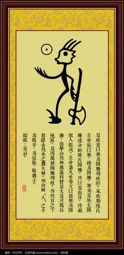 夏姓图腾装饰画