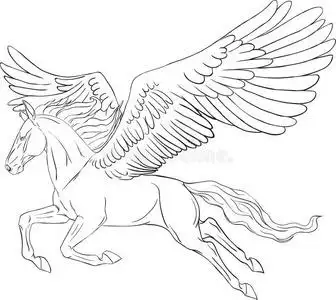 用飞马着色页面照片