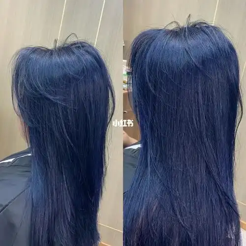 深蓝灰色雾蓝色显白发色赣州发型师
