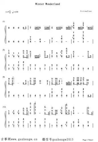 winter wonderland-圣诞歌曲-冬日仙境(简谱 需改编)
