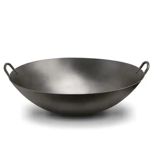 铁锅双耳炒锅商用用手打铁饭店厨房加深灶台炒锅