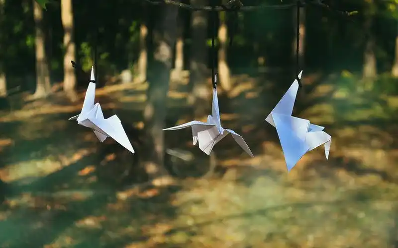 悬挂,那些悬在记忆中的美好,唯美,清新,纯净,纸鹤,心情,时光清浅悬挂