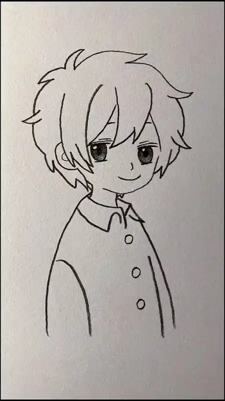 简笔画画帅气的卡通小男孩