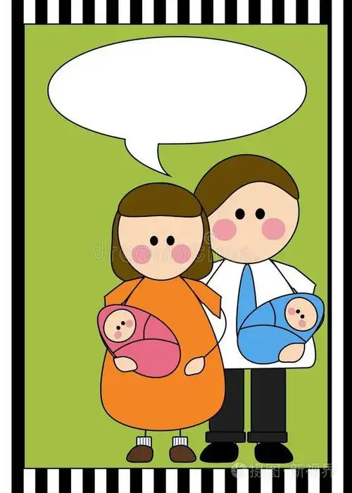 维克特是个男孩,是个女孩心形贴纸家庭有爸爸,妈妈和很多儿