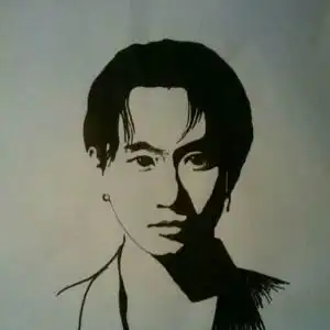 黄家驹简笔画卡通