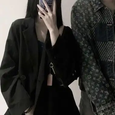 情头一男一女冷酷黑白-情侣头像 - 壁纸之家