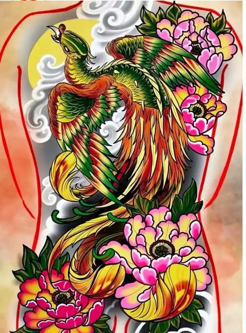 满背凤凰纹身图案#宜昌纹身价格 #宜昌纹身店推荐 #宜昌纹身 - 抖音