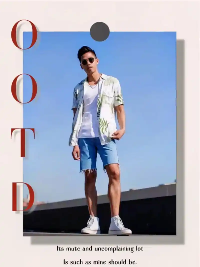 夏季男士牛仔短裤搭配分享.导语:形象创造价值,欢迎关注《男装 - 抖音