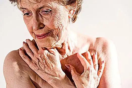老太太,褶皱,皮肤