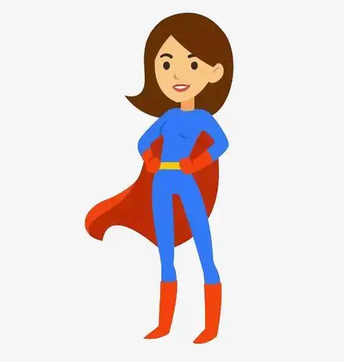 妈妈是超人卡通简笔画