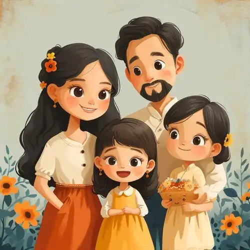 亲子头像|2024一家四口姐妹「合集1」