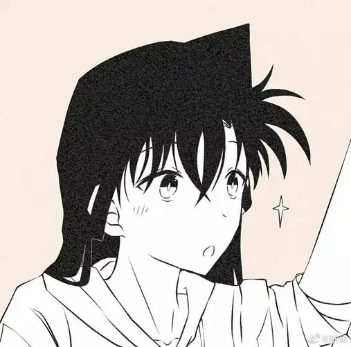 画师微博转载二次元人物工藤新一毛利兰新兰永恒名侦探柯南情侣头像