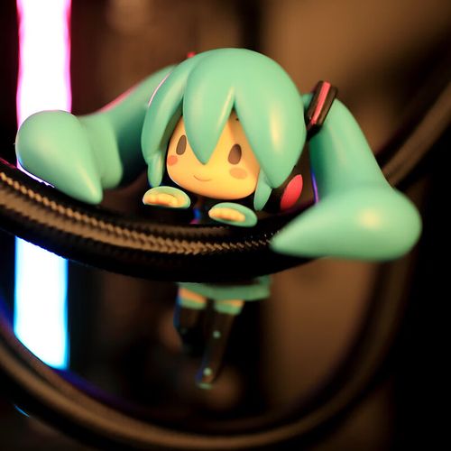 泡面压手办摆件可爱现货q版系列公仔 压杯面 马尾初音 车载机箱手