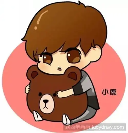 简笔画教程教你画小鲜肉鹿晗