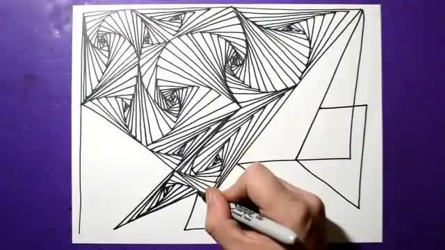 手残党福利:富有艺术感的线条画,原来这么简单就能画出来!