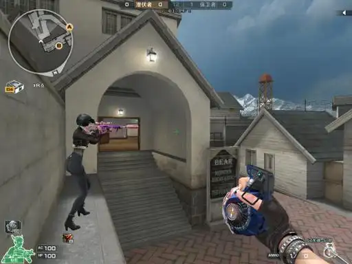 实战展示:鹰眼上敌人视角展示:瞄准镜视野展示:cfer跳跃到复活点后方