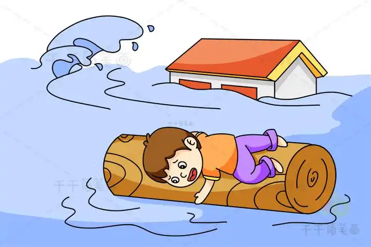 灾难与防护 洪水_灾难与防护简笔画