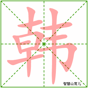 首页逐笔笔画:(表格可左右拖动) 韩的笔画数:12 韩的部首:韦 韩的结构