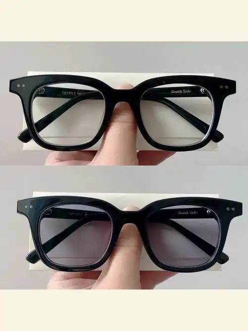 经典素颜黑框眼镜southside,黑框全板材眼镜镜腿绝版v标,日常百搭