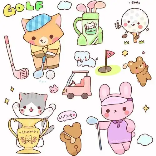 卡通动物简笔画大全图片卡通手绘简笔画小动物猪大象熊猴长颈鹿等插画